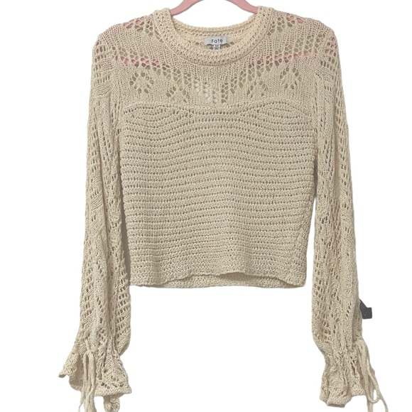 Fate Tops - NWT Fate Knitted Cropped Sweater Size Medium Boutique Brand
